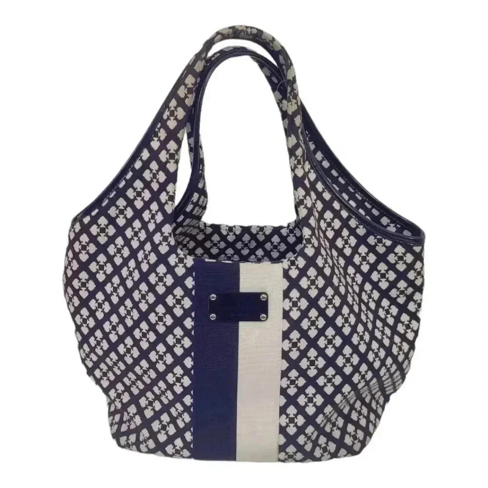 Kate Spade monogram canvas logo square style tote bag